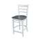 International Concepts Round 30 in Rd Ped Gathering Ht Table, 2 emily Stools, White/Heather Gray, 30 W, 30 L, 35.9 in H K05-30RT-27B-S6172-2 - alternate 3